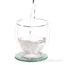 Dubbelwandige mok van borosilicaatglas voor water